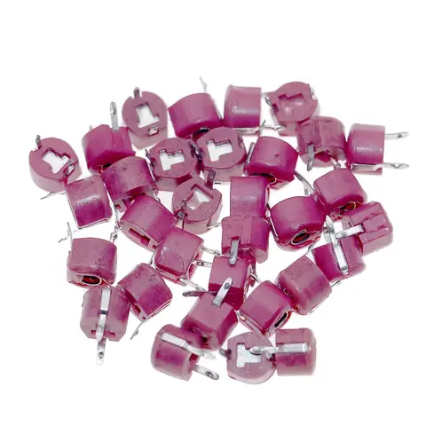 50pcs/lot 6mm Trimmer Variable Ceramic Capacitor 5PF 10PF 20PF 30PF 40PF 50PF 60PF 70PF 120PF DIP Adjustable Capacitors