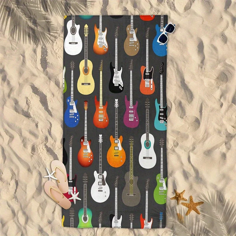 Beach Towel Guitar Pattern Sun Protection Windproof Suitable for Swimming Pool Camping Travel Blanket
Beach Towel Guitar Pattern Sun Protection Windproof Suitable for Swimming Pool Camping Travel Blanket