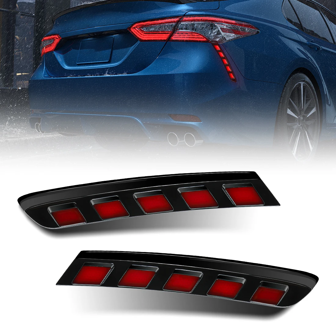 LED Rear Bumper Reflector Lights For Toyota 8th Camry SE XSE TRD 2018-2024 Car Running Brake Dynamic Turn Signal Warning Lamps
LED Rear Bumper Reflector Lights For Toyota 8th Camry SE XSE TRD 2018-2024 Car Running Brake Dynamic Turn Signal Warning Lamps