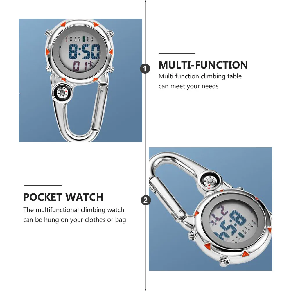Mountaineering Carabiner Watch Waterproof Quartz Stainless Steel Sports Clip on Backpack Glow in Dark Long Life
Mountaineering Carabiner Watch Waterproof Quartz Stainless Steel Sports Clip on Backpack Glow in Dark Long Life