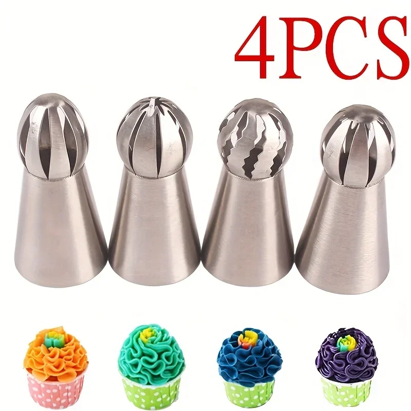 4pcs Russian Piping Nozzle Icing Pastry Tip Sets Cupcake Dessert Decorators Kitchen Bakeware Tools stainless steel
4pcs Russian Piping Nozzle Icing Pastry Tip Sets Cupcake Dessert Decorators Kitchen Bakeware Tools stainless steel