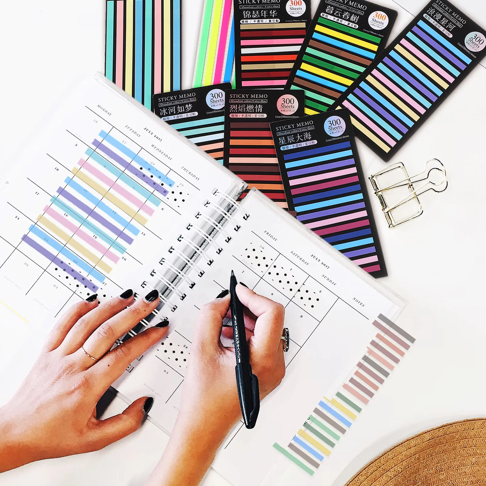 8Packs Index Sticky Strips Highlighter Tape Removable Reusable for Book Annotation and Page Marking Highlighter Strips
8Packs Index Sticky Strips Highlighter Tape Removable Reusable for Book Annotation and Page Marking Highlighter Strips