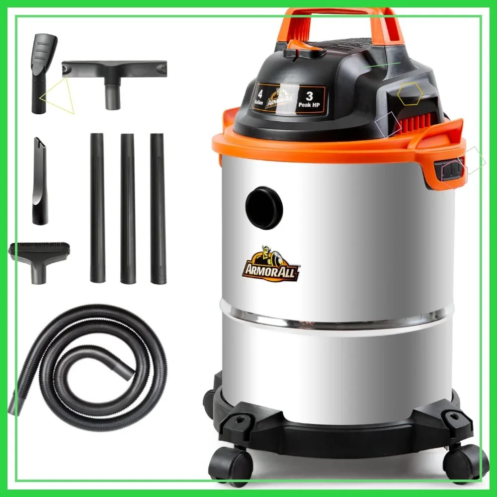 4 Gallon 3 Peak HP Stainless Steel Wet/Dry Vacuum, Orange, Powerful Suction for Home & Auto
4 Gallon 3 Peak HP Stainless Steel Wet/Dry Vacuum, Orange, Powerful Suction for Home & Auto