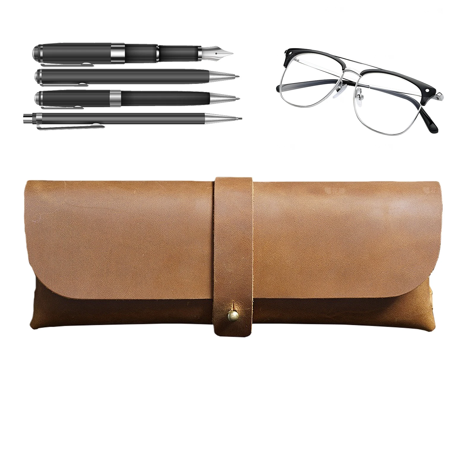 Genuine Leather Pencil Roll Case Crazy Horse Pencil Pouch Purse Writers Pen Bag Stationery Bag Organizer for Pen Glasses Artists
Genuine Leather Pencil Roll Case Crazy Horse Pencil Pouch Purse Writers Pen Bag Stationery Bag Organizer for Pen Glasses Artists