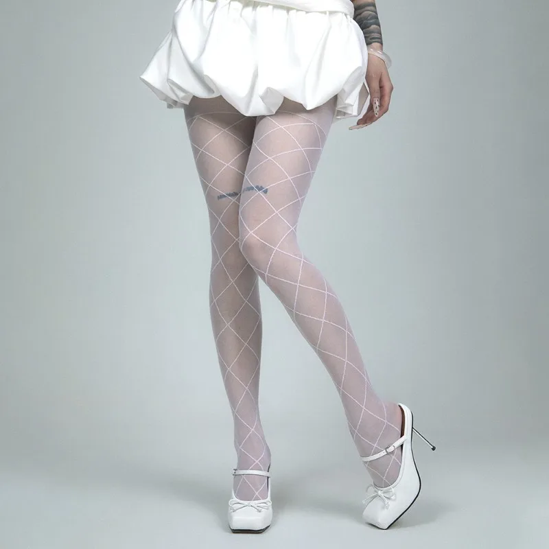 Women Lolita Tights Y2k Fashion Diamond Grid Pattern Sheer Pantyhose Sweet Japanese Fashion White Stockings Thin Nylon Leggings
Women Lolita Tights Y2k Fashion Diamond Grid Pattern Sheer Pantyhose Sweet Japanese Fashion White Stockings Thin Nylon Leggings