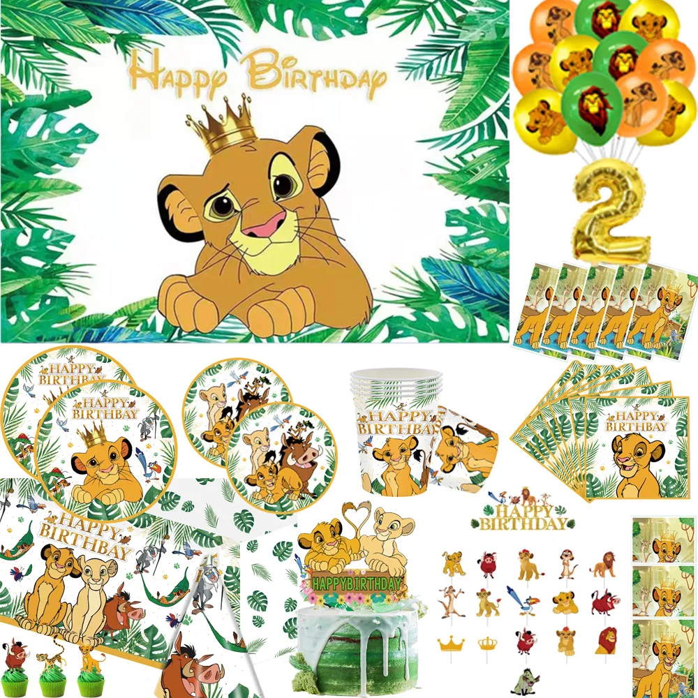 Simba Lion King Birthday Party Supplies Party Decorations Tableware Balloons Table Cloth Napkins Cup Cake Decoration Baby Shower
Simba Lion King Birthday Party Supplies Party Decorations Tableware Balloons Table Cloth Napkins Cup Cake Decoration Baby Shower