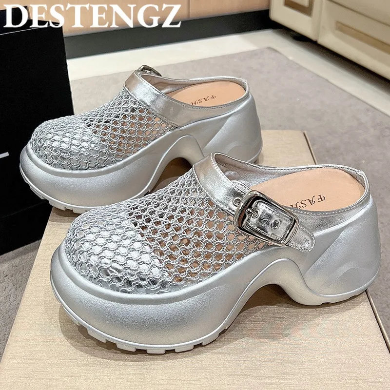 Weave Summer Mesh Hollow Women Platform Slippers Flats Sandals Woman Shoes Casual Mules New 2025 Brand Beach Shoes Trend Mujer
Weave Summer Mesh Hollow Women Platform Slippers Flats Sandals Woman Shoes Casual Mules New 2025 Brand Beach Shoes Trend Mujer