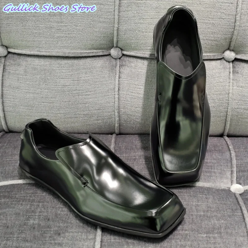 Gullick Man Flat Shoes Square Toe Black Leather Women Shiny Slip On Concise Loafers Autumn Luxury Leisure Time Hot Sale
Gullick Man Flat Shoes Square Toe Black Leather Women Shiny Slip On Concise Loafers Autumn Luxury Leisure Time Hot Sale