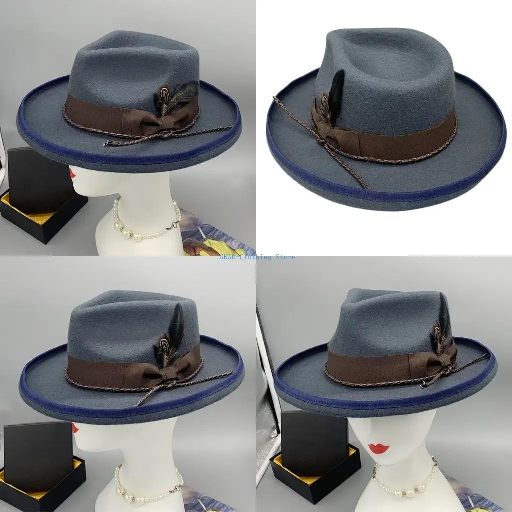 N0PE Classical Homburg Wool Top Hat Panama Hat Gift for Boyfriend Top Hat Wool Costume for Outdoor Gatherings
N0PE Classical Homburg Wool Top Hat Panama Hat Gift for Boyfriend Top Hat Wool Costume for Outdoor Gatherings