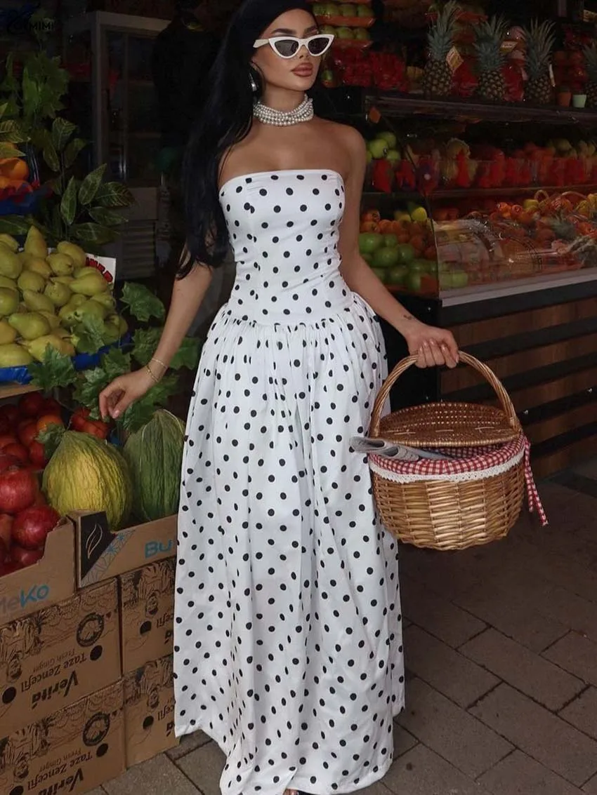 Oymimi Fashion White Print Womens Dresses Casual Strapless Sleeveless Dresses Elegant High Waist Loose Floor-Length Dress Female
Oymimi Fashion White Print Womens Dresses Casual Strapless Sleeveless Dresses Elegant High Waist Loose Floor-Length Dress Female