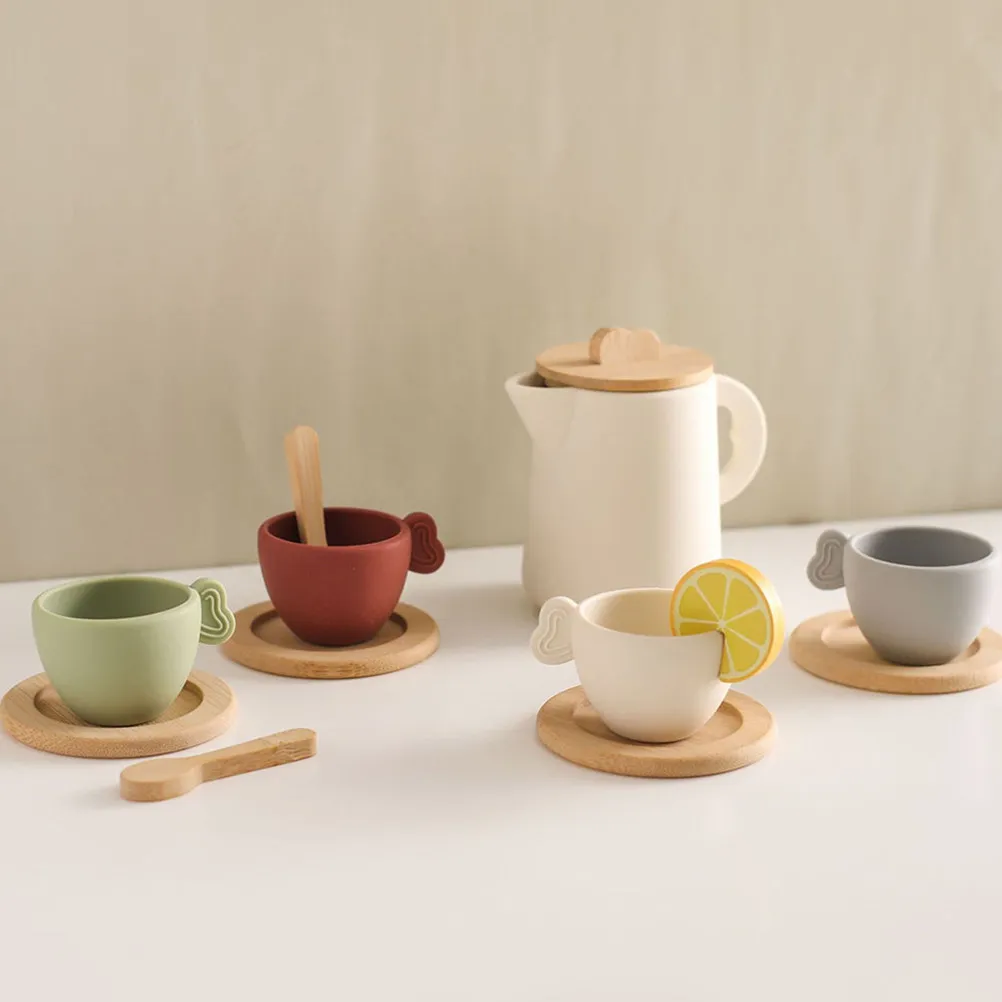 1Set Silicone Wood Afternoon Tea Party Playset for Toddlers Kids Pretend Tea Time Role Play Set with Teapot Teacup Tray
1Set Silicone Wood Afternoon Tea Party Playset for Toddlers Kids Pretend Tea Time Role Play Set with Teapot Teacup Tray