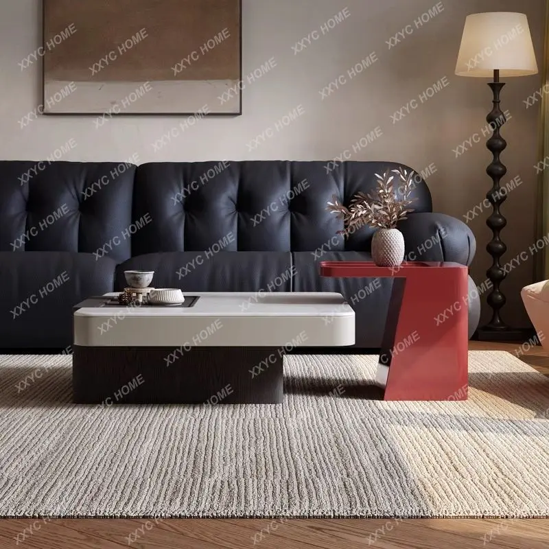 minimalist light luxury high-end solid wood rock slab coffee table
minimalist light luxury high-end solid wood rock slab coffee table