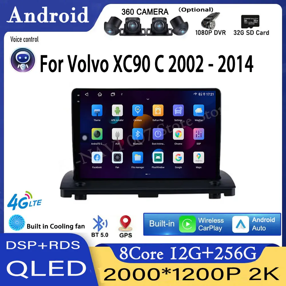 9-дюймовый авторадио Android 14 для Volvo XC90 C 2002-2014 Автомобильный мультимедийный навигационный видеоплеер GPS на мультимедийном видеостерео WIFI
9-дюймовый авторадио Android 14 для Volvo XC90 C 2002-2014 Автомобильный мультимедийный навигационный видеоплеер GPS на мультимедийном видеостерео WIFI