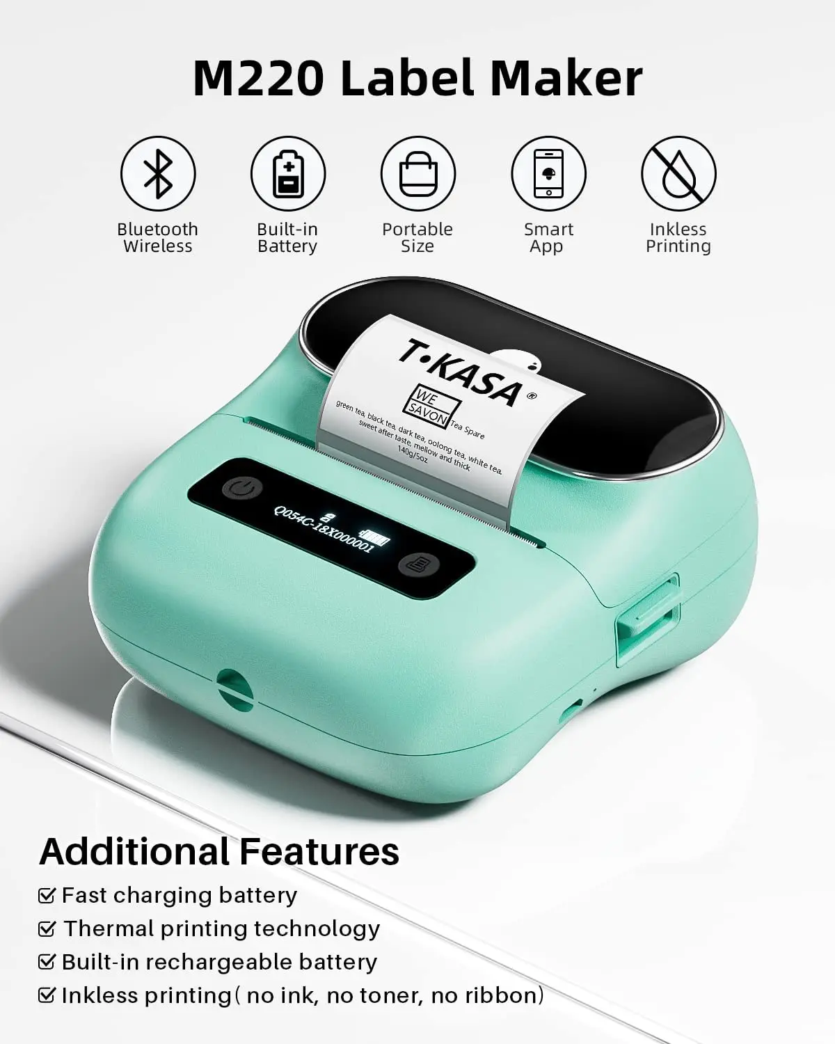Portable Mini Supermarket Price Commercial Printer Thermal Printer for M220 Wireless Self-adhesive Barcode Label Printer
Portable Mini Supermarket Price Commercial Printer Thermal Printer for M220 Wireless Self-adhesive Barcode Label Printer