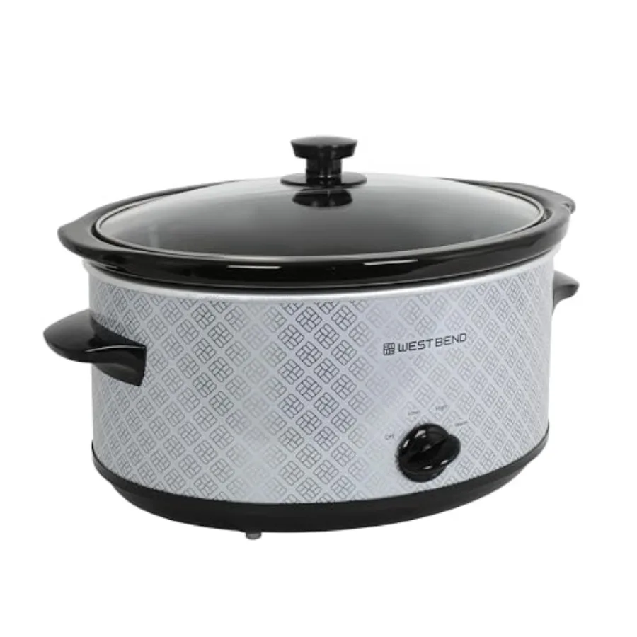 Slow Cooker 6-Quart Manual Crockery Style with Dishwasher Safe Oval Ceramic Crockpot and Glass Lid Two Temperature Settings Plu
Slow Cooker 6-Quart Manual Crockery Style with Dishwasher Safe Oval Ceramic Crockpot and Glass Lid Two Temperature Settings Plu