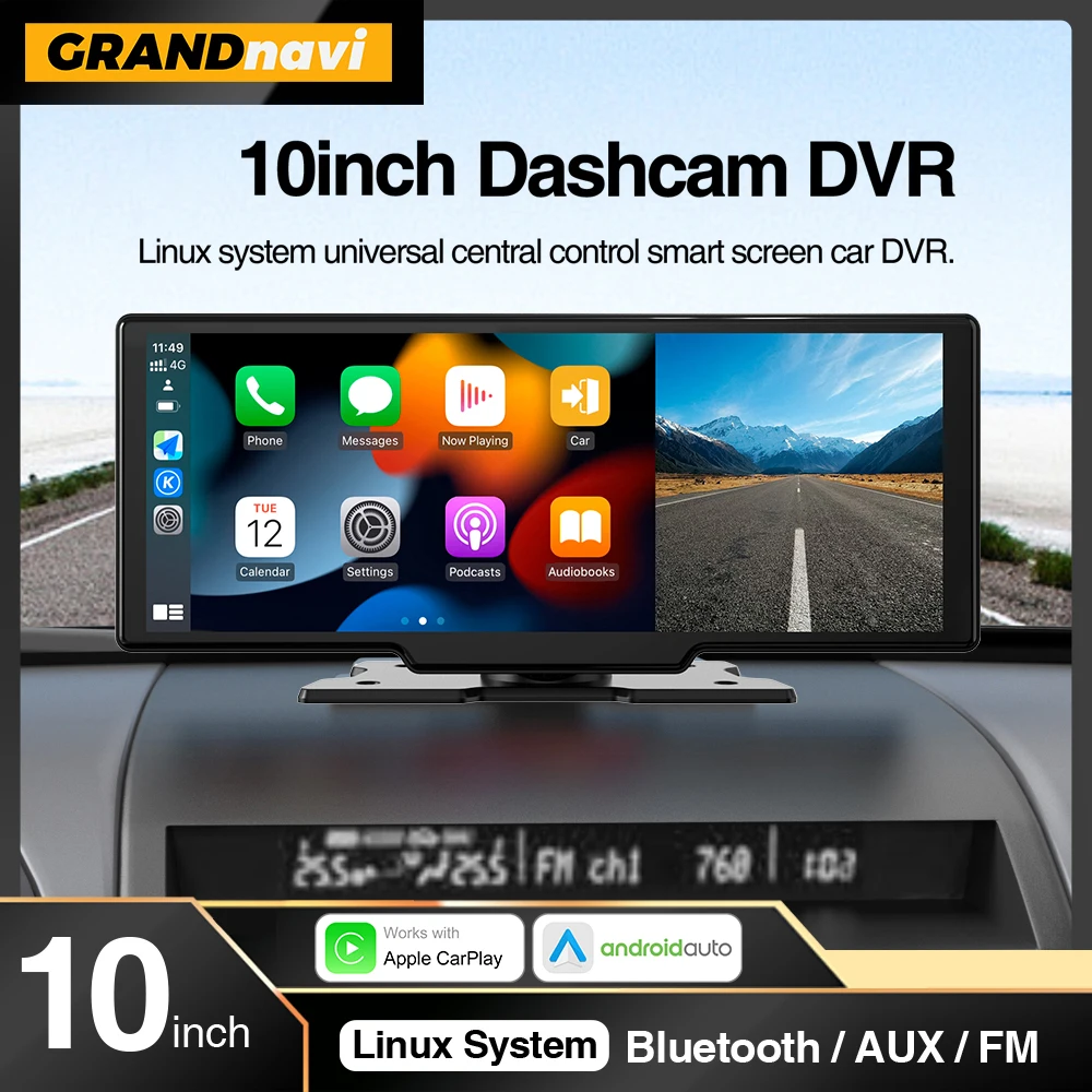 Grandnavi Car Dash Cam Carplay Android Auto Video Recorder DVR Navigation Voice Control WIFI FM Dashboard Dual Lens Rearview
Grandnavi Car Dash Cam Carplay Android Auto Video Recorder DVR Navigation Voice Control WIFI FM Dashboard Dual Lens Rearview