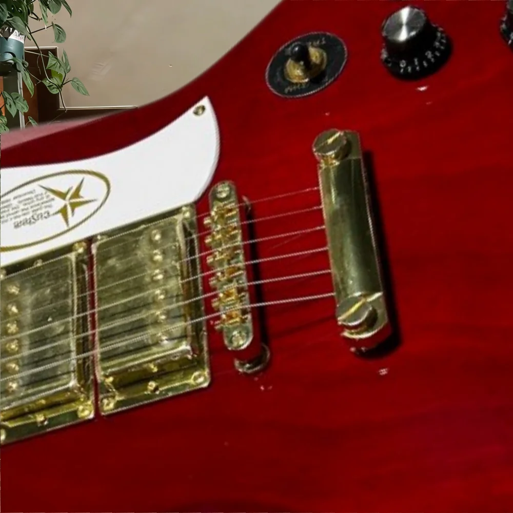 Red Golden Electric Guitar 40 Inch SGS Style Rosewood Neck Mahogany Body 22 Frets HHH Pickup Fixed Bridge Rock Music
Red Golden Electric Guitar 40 Inch SGS Style Rosewood Neck Mahogany Body 22 Frets HHH Pickup Fixed Bridge Rock Music