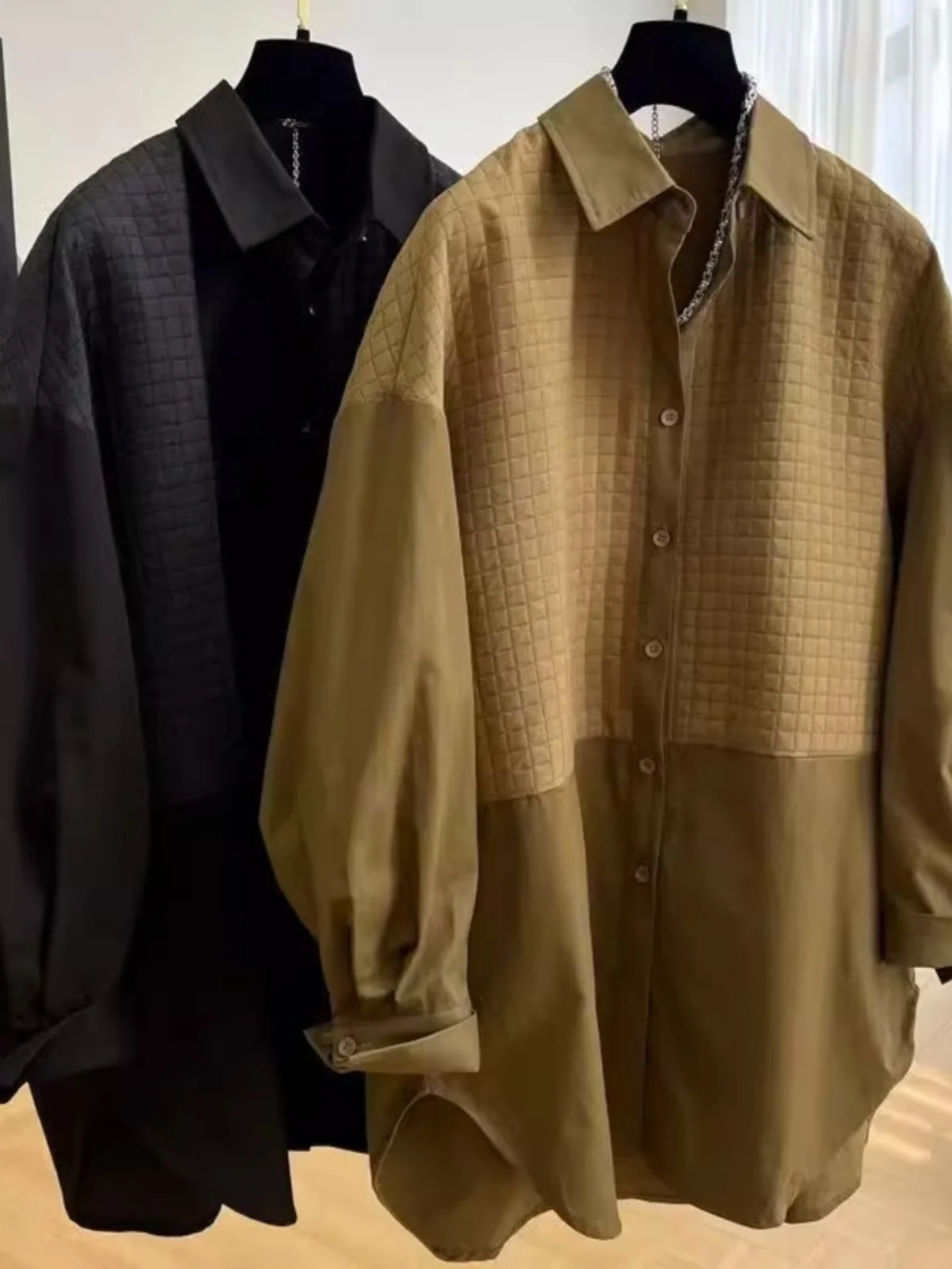 Loose Fit Long Sve Mid-Length Men's irt Autumn Winter plus Size 300 Pou Korean Design Slimming Outerwear Top
Loose Fit Long Sve Mid-Length Men's irt Autumn Winter plus Size 300 Pou Korean Design Slimming Outerwear Top