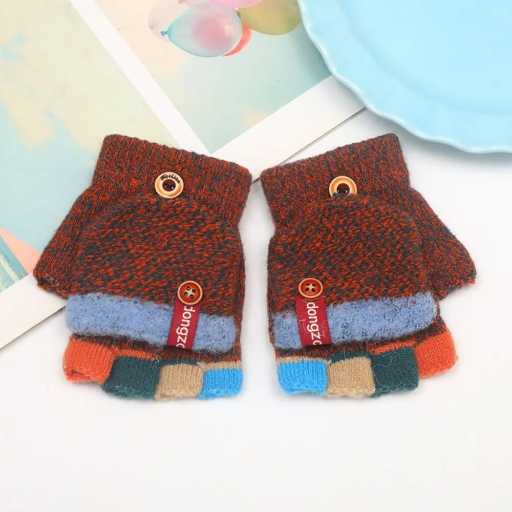 Fashion Autumn Winter Warm Gloves Exposed Finger Writing Knitted Gloves Thickened Half Finger Flip Gloves for Children
Fashion Autumn Winter Warm Gloves Exposed Finger Writing Knitted Gloves Thickened Half Finger Flip Gloves for Children
