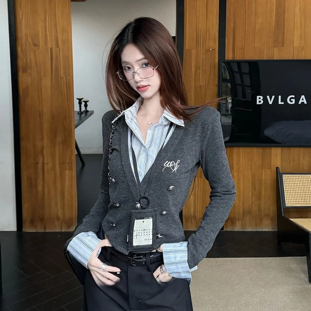 Американский ретро пикантный женский топ в стиле пэчворк, весенний новый вязаный длинный воротник свека, женский топ из двух предметов в стиле пэчворк Ci Walk
Американский ретро пикантный женский топ в стиле пэчворк, весенний новый вязаный длинный воротник свека, женский топ из двух предметов в стиле пэчворк Ci Walk