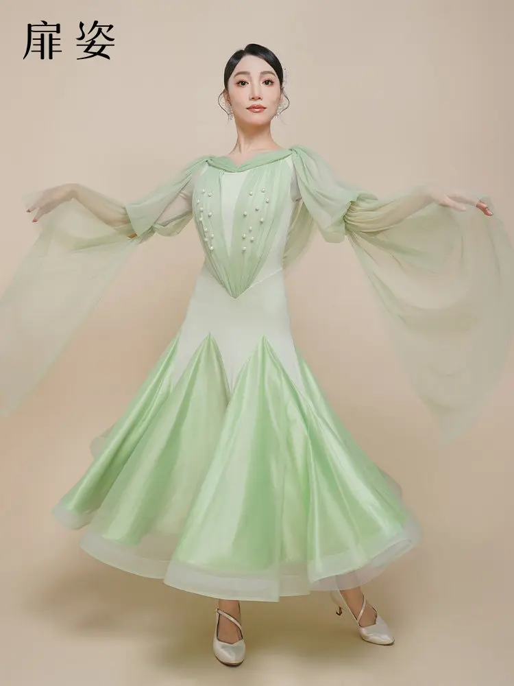 2026 Modern Dance Dress Women's New Ballroom Dance Practice Dress Waltz Elegant Large Swing Dress F3048
2026 Modern Dance Dress Women's New Ballroom Dance Practice Dress Waltz Elegant Large Swing Dress F3048