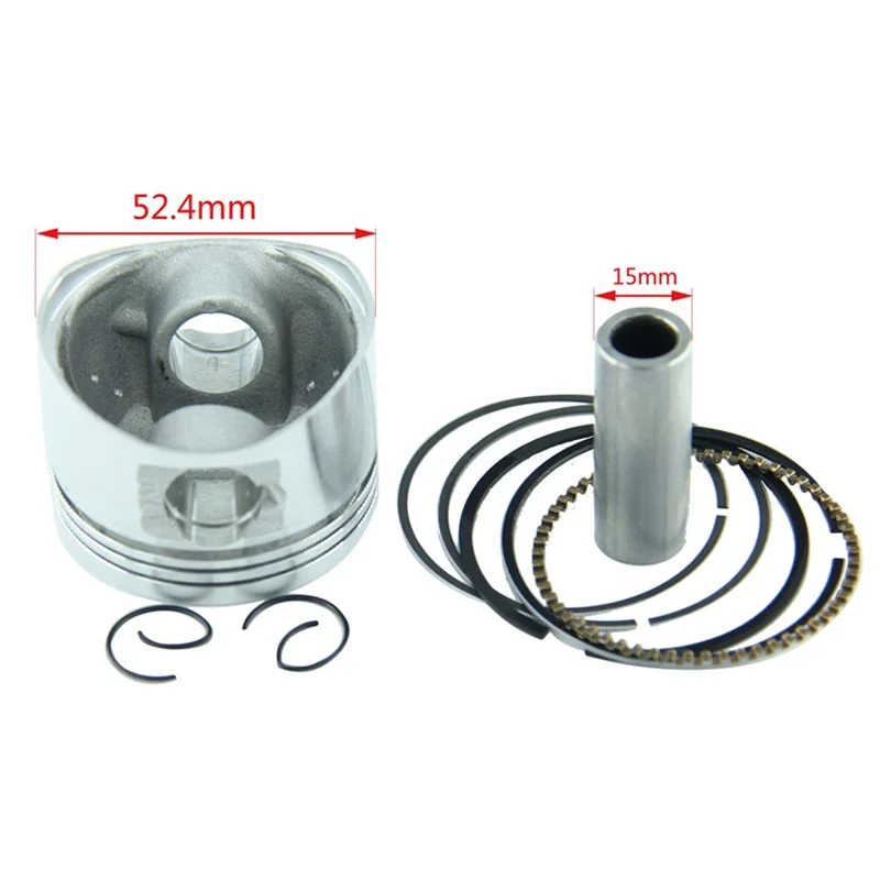GY6 125CC 52.4mm Piston Set Kit for ATV Quad Scooter - Water Cooled 15mm Pin Assured Quality Motorcycle Engine Parts
GY6 125CC 52.4mm Piston Set Kit for ATV Quad Scooter - Water Cooled 15mm Pin Assured Quality Motorcycle Engine Parts
