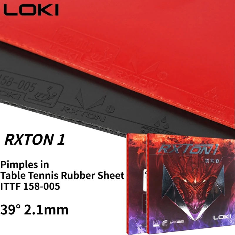 LOKI RXTON1 Table Tennis Rubber ITTF Approved Medium Sticky with 2.1mm Kunlun Sponge High Elastic Ping Pong Rubber for Beginners
LOKI RXTON1 Table Tennis Rubber ITTF Approved Medium Sticky with 2.1mm Kunlun Sponge High Elastic Ping Pong Rubber for Beginners