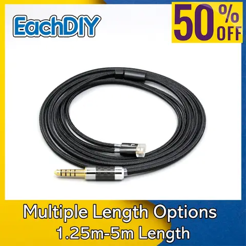 Super Zachte Hoofdtelefoon Nylon OFC Kabel Voor Sennheiser IE8 IE8i IE80 IE80s Metalen Pin LN007552