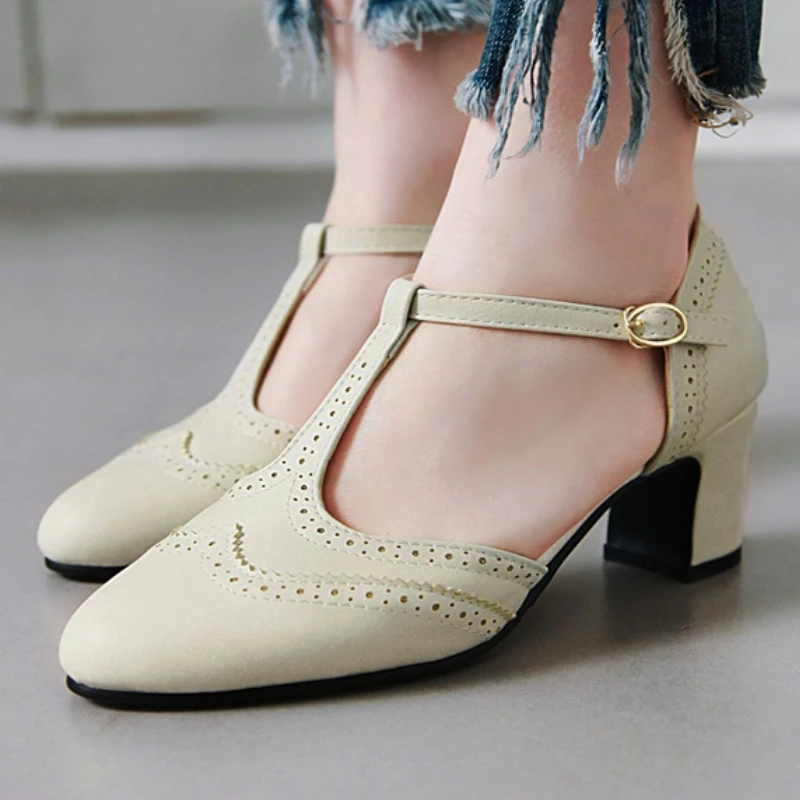 Women's Shoes T-strap Sandals Summer High Heel Shoes Buckle PU Leather Gladiator Elegant Shoes Womens Designers Zapatos De Mujer
Women's Shoes T-strap Sandals Summer High Heel Shoes Buckle PU Leather Gladiator Elegant Shoes Womens Designers Zapatos De Mujer