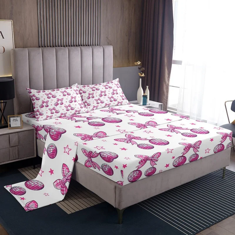 Children's Disco Mirror Ball Bed Sheet Set Full Size Pink Bow Suitable for Girls and Adults Fun and Cute Theme
Children's Disco Mirror Ball Bed Sheet Set Full Size Pink Bow Suitable for Girls and Adults Fun and Cute Theme