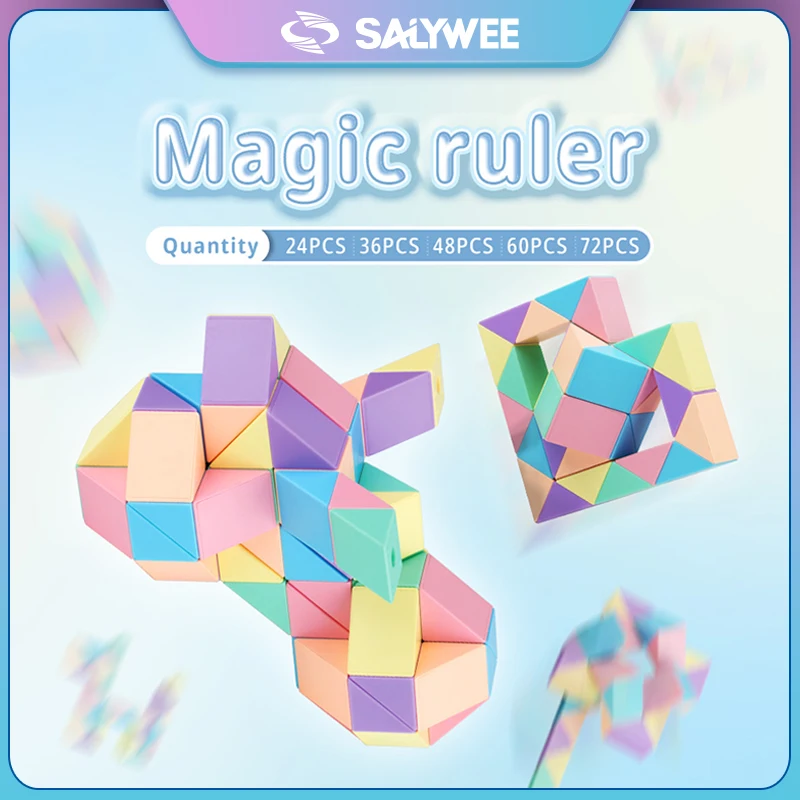 SALYWEE Magic Folding Ruler 24/36/48/60/72 Segments - STEM Educational Toy, Creative Transformable Puzzle Cube, Macaron Color
SALYWEE Magic Folding Ruler 24/36/48/60/72 Segments - STEM Educational Toy, Creative Transformable Puzzle Cube, Macaron Color