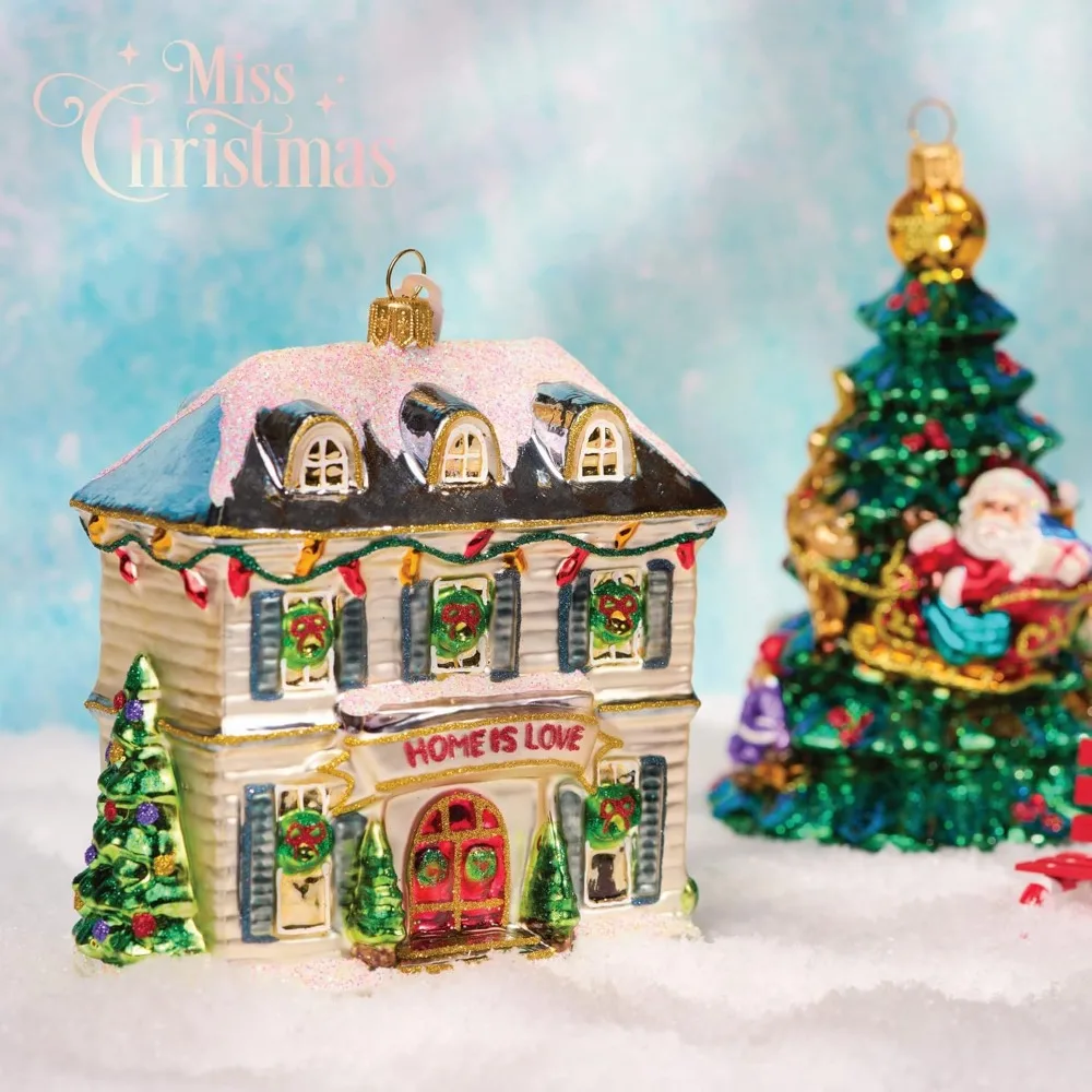 Miss Christmas 2024 Collection Home Is Love New House Blown Glass Christmas Tree Ornament, Xmas Festive Party Supplies
Miss Christmas 2024 Collection Home Is Love New House Blown Glass Christmas Tree Ornament, Xmas Festive Party Supplies
