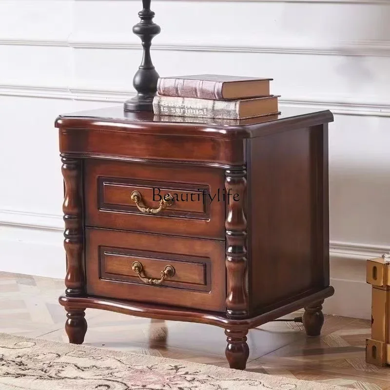 FG44Solid Wood American Bedside Table Modern Minimalist Bedside Storage Retro Style Bedside Cabinet
FG44Solid Wood American Bedside Table Modern Minimalist Bedside Storage Retro Style Bedside Cabinet