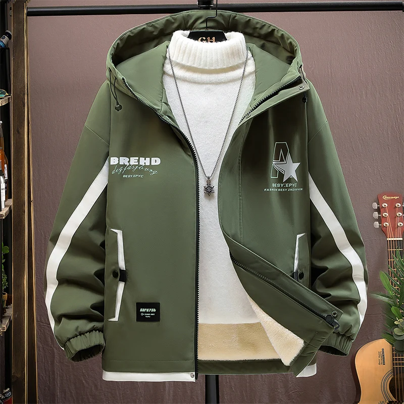 Модная молодежная мужская рабочая куртка на осень-зиму, новая, свободного кроя, утепленная, на флисовой подкладке, с декоративной молнией, из полиэстера
Модная молодежная мужская рабочая куртка на осень-зиму, новая, свободного кроя, утепленная, на флисовой подкладке, с декоративной молнией, из полиэстера