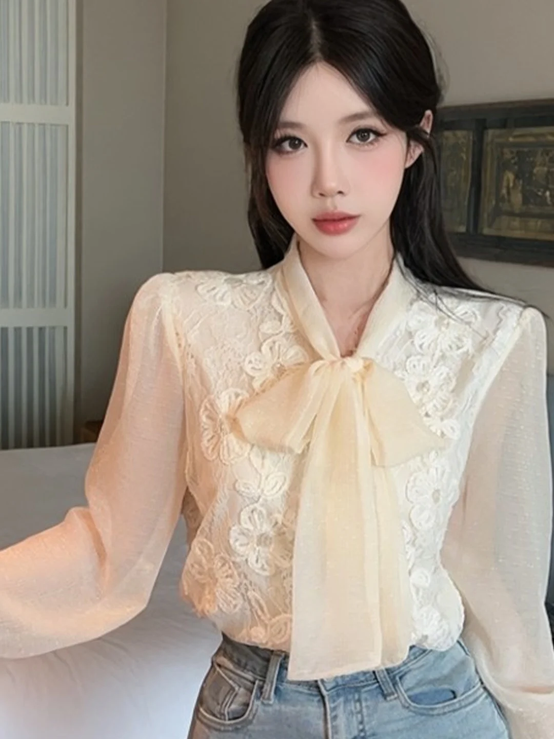 Fashionable Knot Spliced Print Bubble Sleeve Shirt Design Single Button Open Cardigan Shirt Autumn Winter New Style...
Fashionable Knot Spliced Print Bubble Sleeve Shirt Design Single Button Open Cardigan Shirt Autumn Winter New Style...