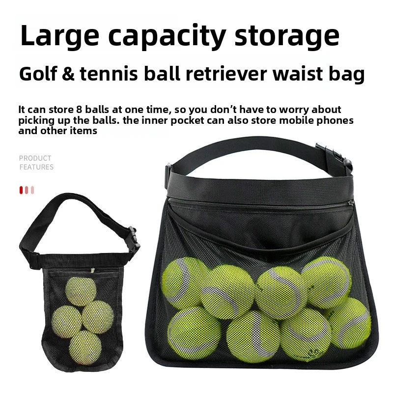 Tennis ball pick-up bag, waist-hanging ball bag, golf portable storage bag, outdoor ball storage waist bag, large capacity
Tennis ball pick-up bag, waist-hanging ball bag, golf portable storage bag, outdoor ball storage waist bag, large capacity