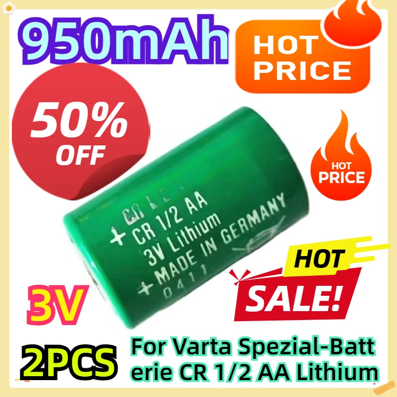 For Varta Spezial-Batterie CR 1/2 AA Lithium 3V 2pcs
For Varta Spezial-Batterie CR 1/2 AA Lithium 3V 2pcs