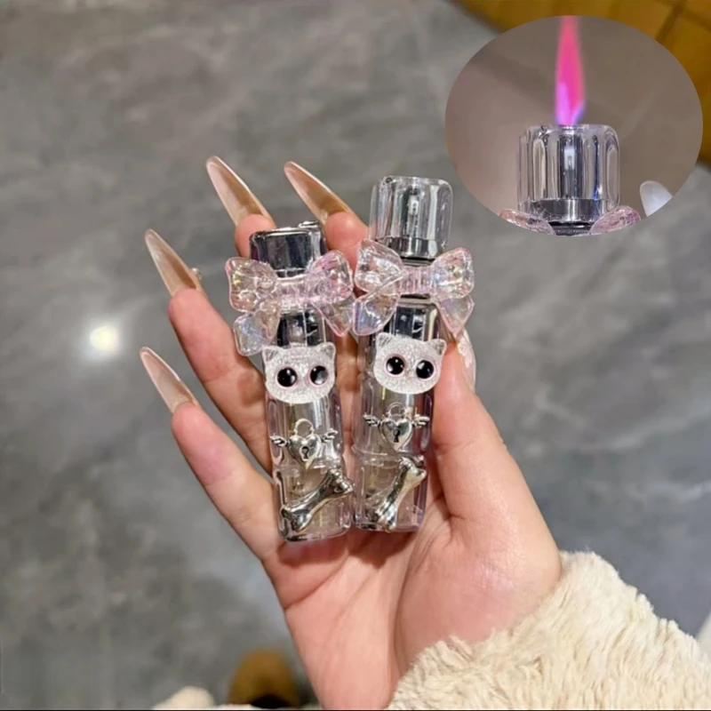 New Windproof Cute Diamond Rotating Dice Inflatable Lighter Outdoor Direct Spray Pink Flame Kitten Portable Lighter Girl Gift
New Windproof Cute Diamond Rotating Dice Inflatable Lighter Outdoor Direct Spray Pink Flame Kitten Portable Lighter Girl Gift