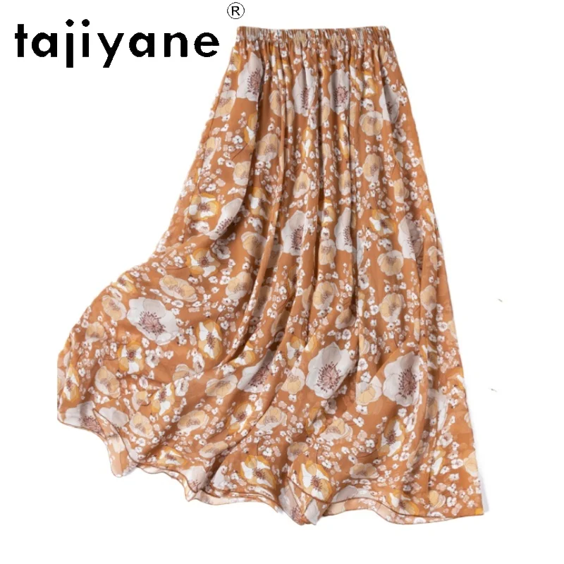 TAJIYANE 100% Real Mulberry Silk Skirt Vacation Long Skirts Summer Printed Beach Skirt Woman Clothing Faldas Para Mujeres 2025
TAJIYANE 100% Real Mulberry Silk Skirt Vacation Long Skirts Summer Printed Beach Skirt Woman Clothing Faldas Para Mujeres 2025