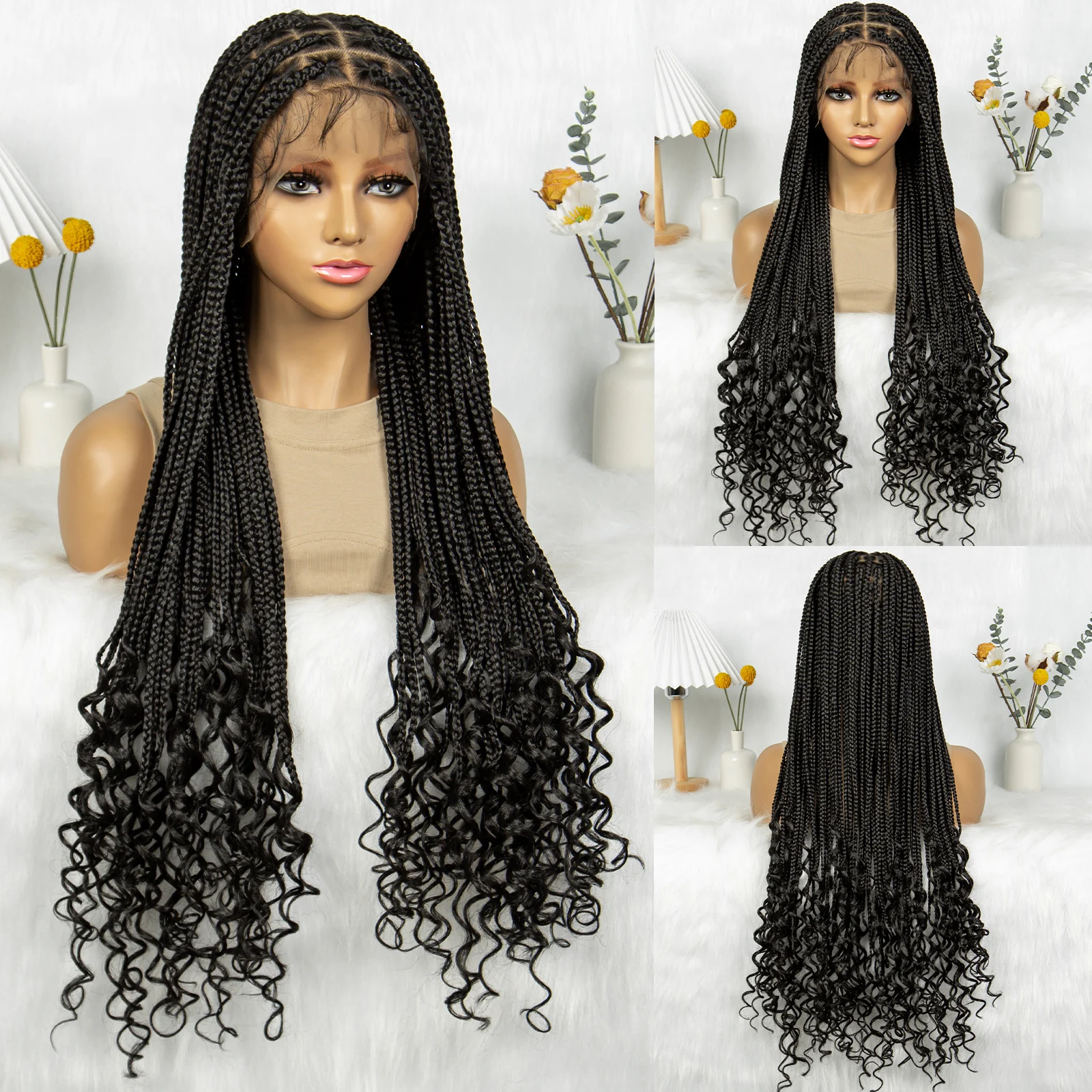 Synthetic Full Lace Black Cornrow Braided Wig Front Wig Twisted Braids Braids Wig Braided Crochet Hair for Women
Synthetic Full Lace Black Cornrow Braided Wig Front Wig Twisted Braids Braids Wig Braided Crochet Hair for Women