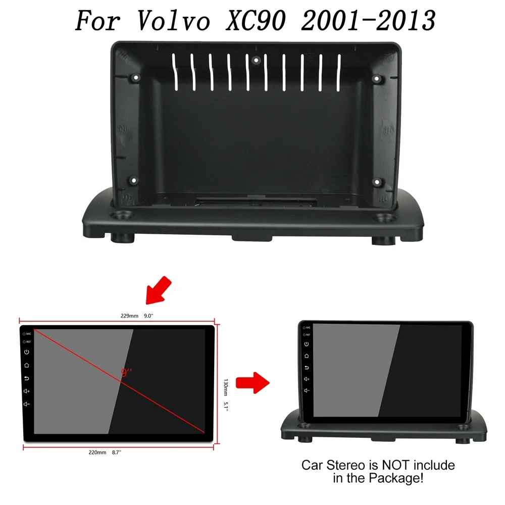 9-дюймовая автомобильная рамка DVD GPS для Volvo XC90 2001-2013, комплект крепления на приборную панель, без DVD, Android, аксессуары для мультимедийного плеер
9-дюймовая автомобильная рамка DVD GPS для Volvo XC90 2001-2013, комплект крепления на приборную панель, без DVD, Android, аксессуары для мультимедийного плеер