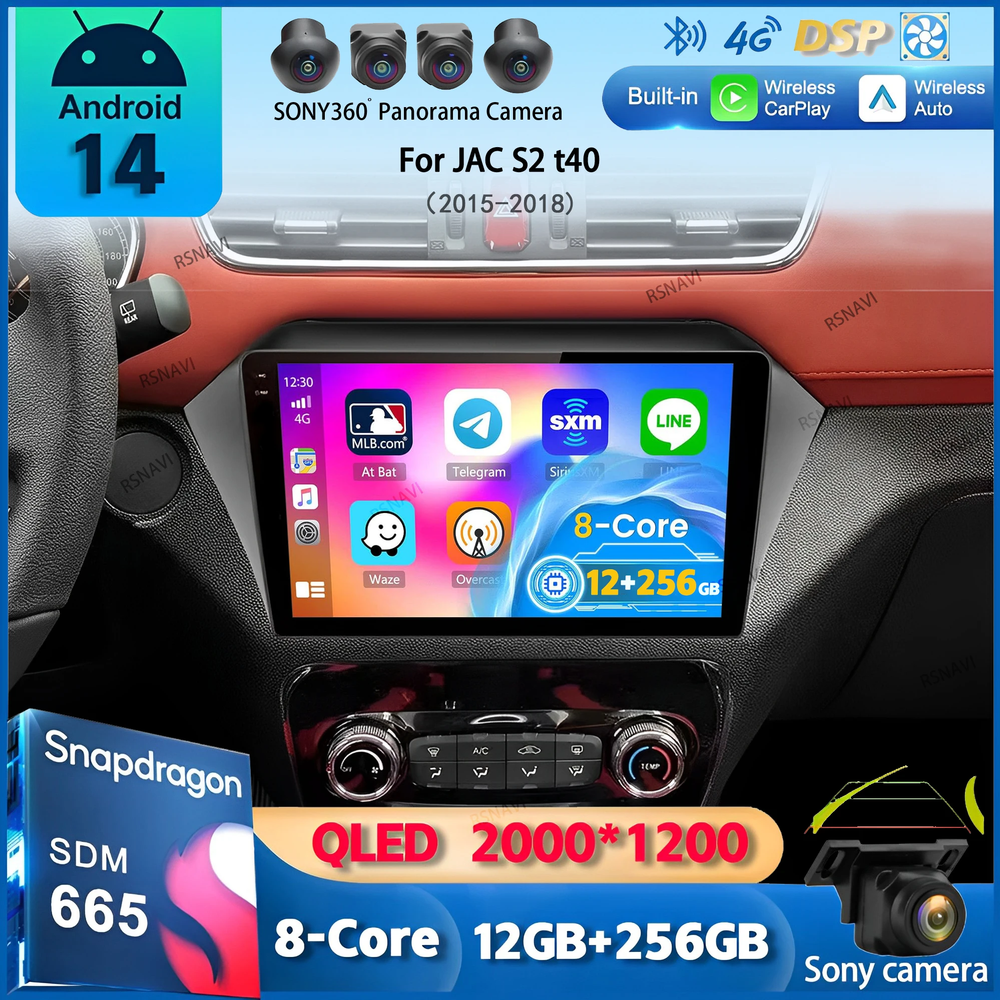Android 14 Carplay Auto WIFI+4G For JAC S2 t40 2015 2016 2017 2018 Car Radio Multimedia Video Player GPS Navigation Stereo Audio
Android 14 Carplay Auto WIFI+4G For JAC S2 t40 2015 2016 2017 2018 Car Radio Multimedia Video Player GPS Navigation Stereo Audio