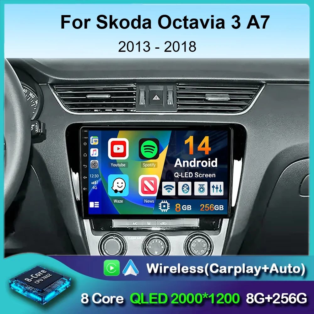 Android 14 Carplay Car Radio For Volkswagen SKODA Octavia 3 A7 2013-2018 Navigation GPS Multimedia Video Player Head Unit 2Din
Android 14 Carplay Car Radio For Volkswagen SKODA Octavia 3 A7 2013-2018 Navigation GPS Multimedia Video Player Head Unit 2Din