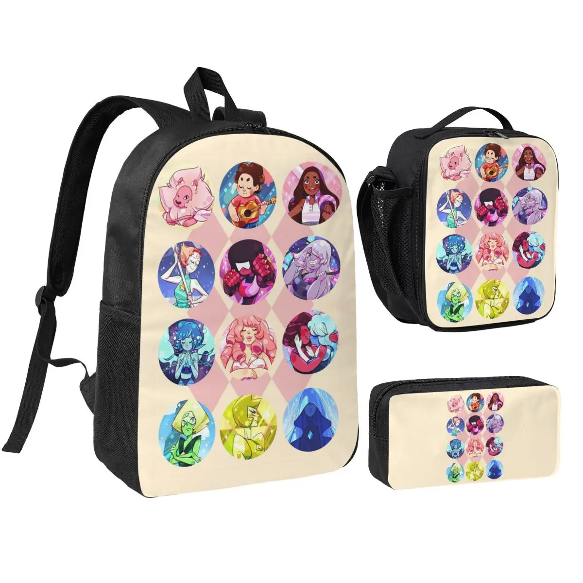 Steven Universe Backpack Student BookBag School Bag Shoulder Bags 3ps Insulated Lunch Bag Pencil Case
Steven Universe Backpack Student BookBag School Bag Shoulder Bags 3ps Insulated Lunch Bag Pencil Case