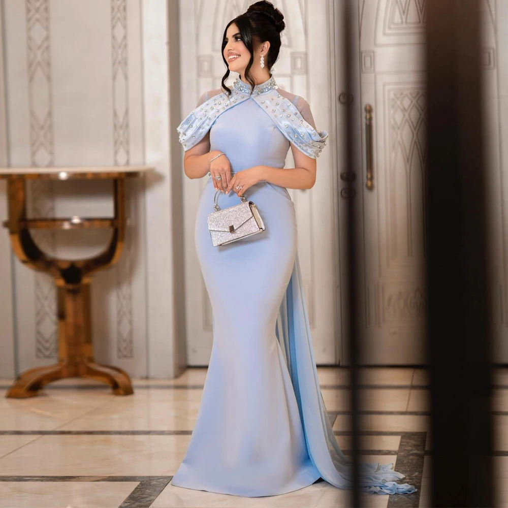 Customized Crystal Off the Shoulder Wedding Guest Evening Dress Short Sleeve High Collar Short Sleeve Birthday Dresses
Customized Crystal Off the Shoulder Wedding Guest Evening Dress Short Sleeve High Collar Short Sleeve Birthday Dresses