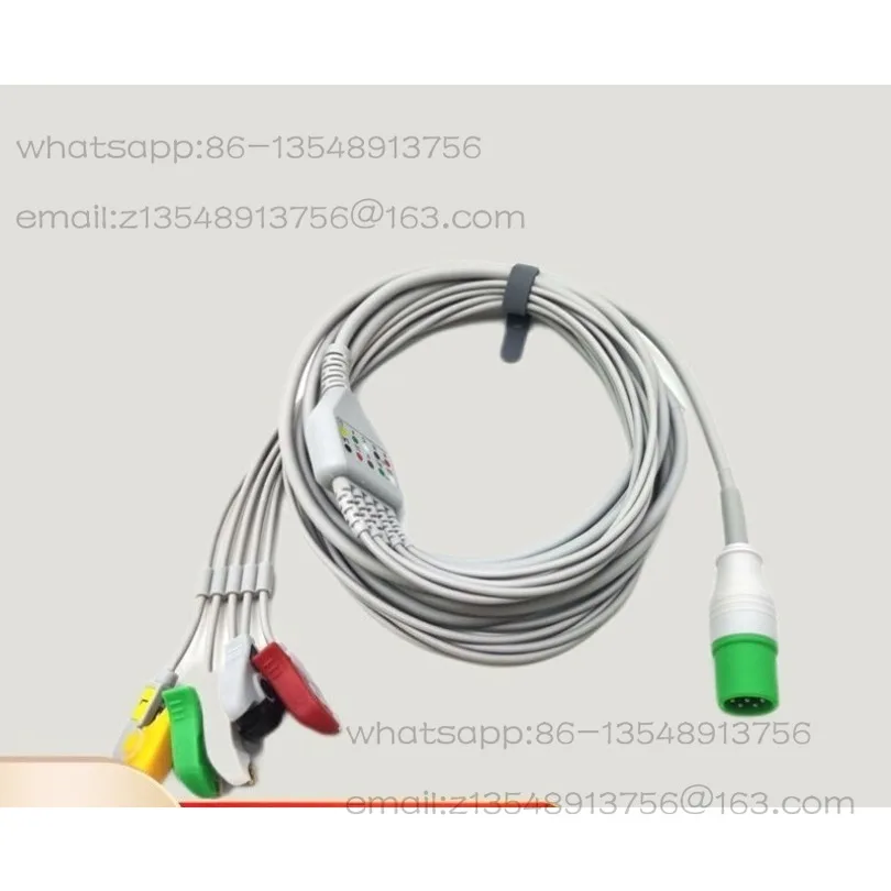 Applicable to Star-8000E C50 C70 C80 monitor 12-pin five-lead integrated ECG lead cable in stock
Applicable to Star-8000E C50 C70 C80 monitor 12-pin five-lead integrated ECG lead cable in stock