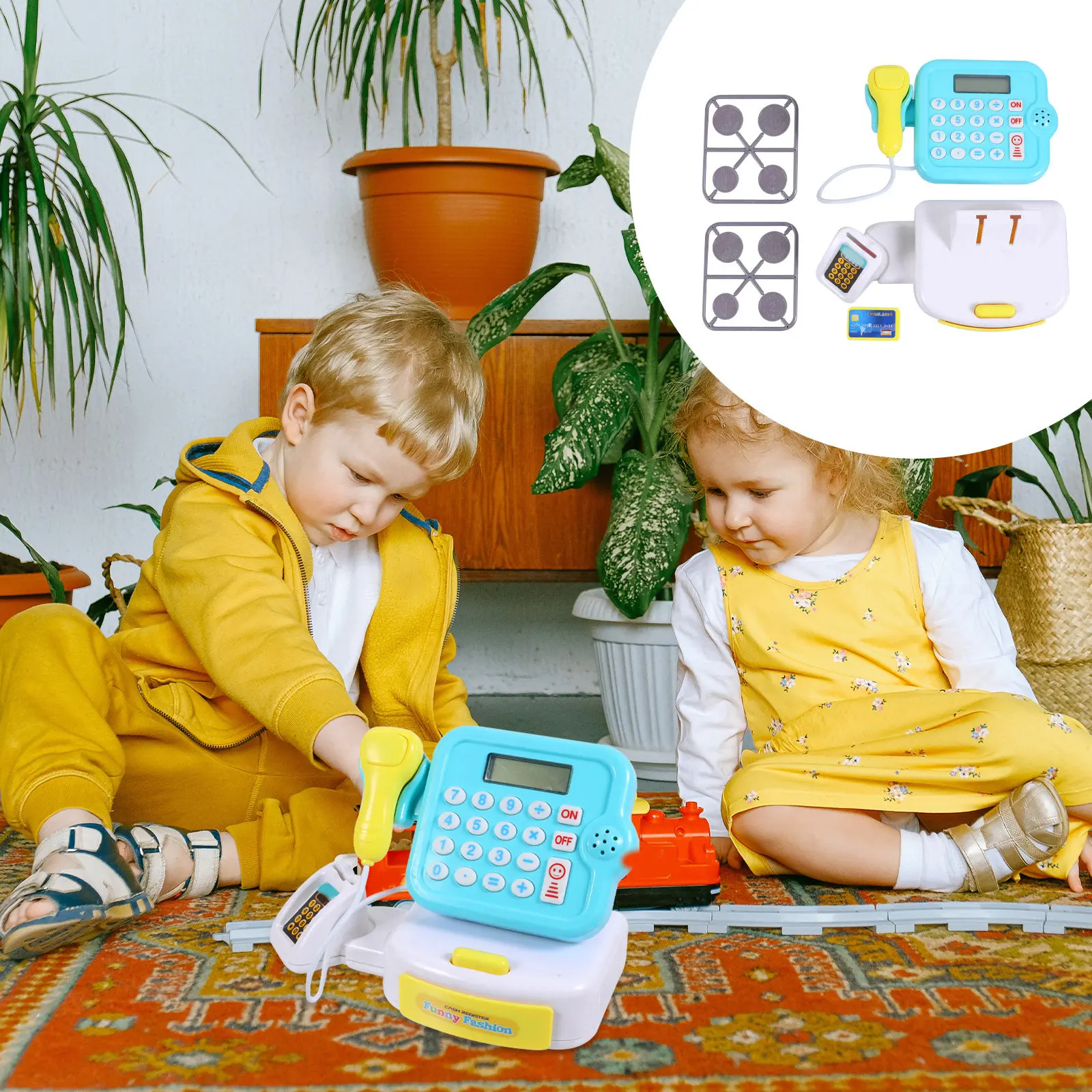 1Set Cash Register Playset Children Educational High Quality Plastic Safe Smooth Edges Kids Pretend Play Supermarket Checkout
1Set Cash Register Playset Children Educational High Quality Plastic Safe Smooth Edges Kids Pretend Play Supermarket Checkout