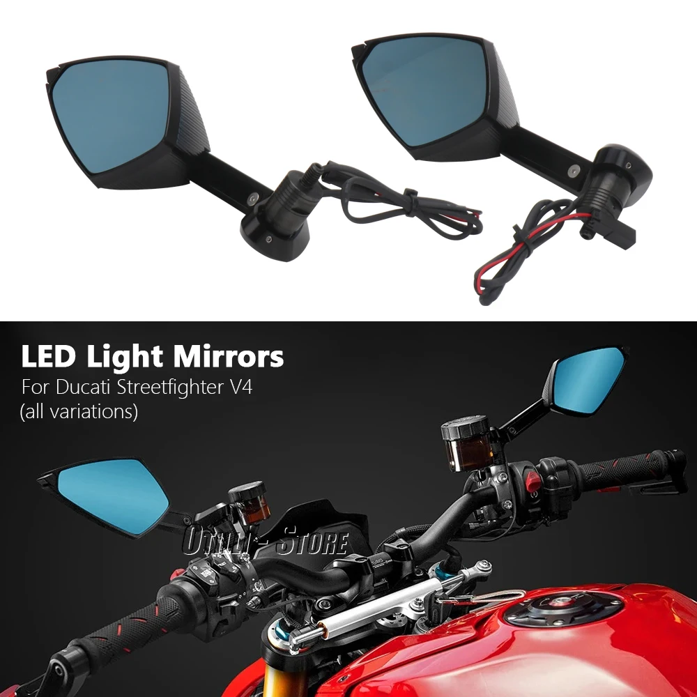New Side Mirrors With LED Turn Signal Indicator Motorcycle Rearview Mirror For Ducati Streetfighter V4 STREETFIGHTER V4
New Side Mirrors With LED Turn Signal Indicator Motorcycle Rearview Mirror For Ducati Streetfighter V4 STREETFIGHTER V4