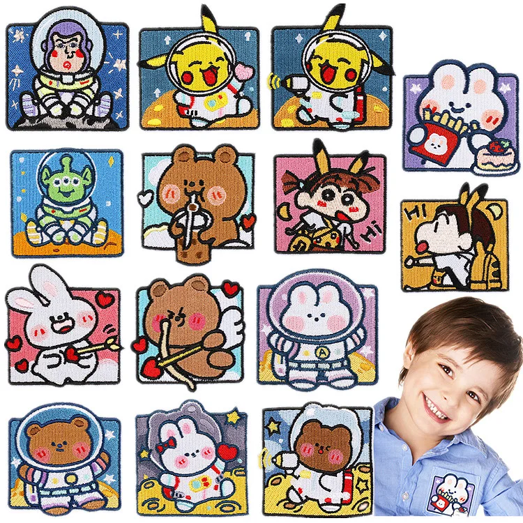 Cute Space Bear Embroidery Cloth Sticker Cartoon Moon Bunny Embroidery Badge Alien Patch Sticker
Cute Space Bear Embroidery Cloth Sticker Cartoon Moon Bunny Embroidery Badge Alien Patch Sticker