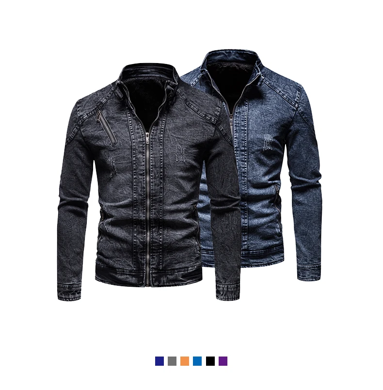 Handsome Riding Biker Clothing Denim Tops Brand Men Denim Jackets CoatsZipper Coat Slim Fit Casual Stand-up Collar Trend Jacket
Handsome Riding Biker Clothing Denim Tops Brand Men Denim Jackets CoatsZipper Coat Slim Fit Casual Stand-up Collar Trend Jacket